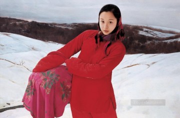 Chicas chinas de la JMJ de nieve Pinturas al óleo